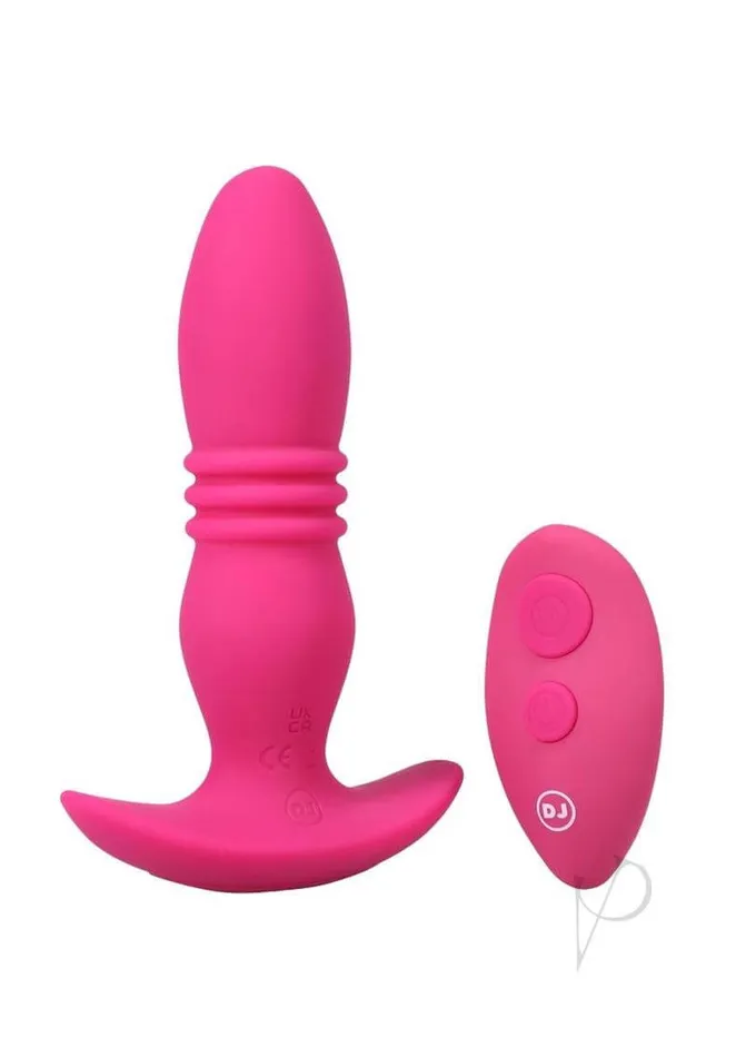 Doc Johnson Enterprises Anal APlay RISE Pink Vibrating and Thrusting Anal Plug by Doc Johnson