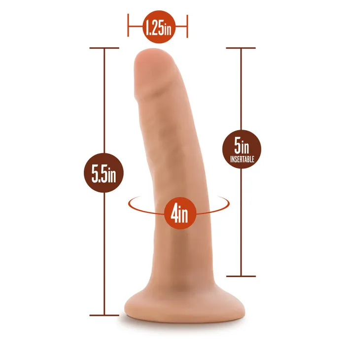 Dr Skin By Blush Realistic Vanilla 55Inch Long Dildo With Suction Cup Base Blush Dildos