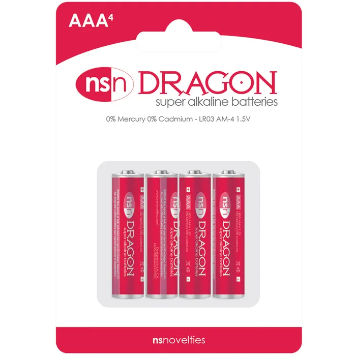 Dragon Alkaline Batteries AAA 4 Pack NS NOVELTIES Enhancers