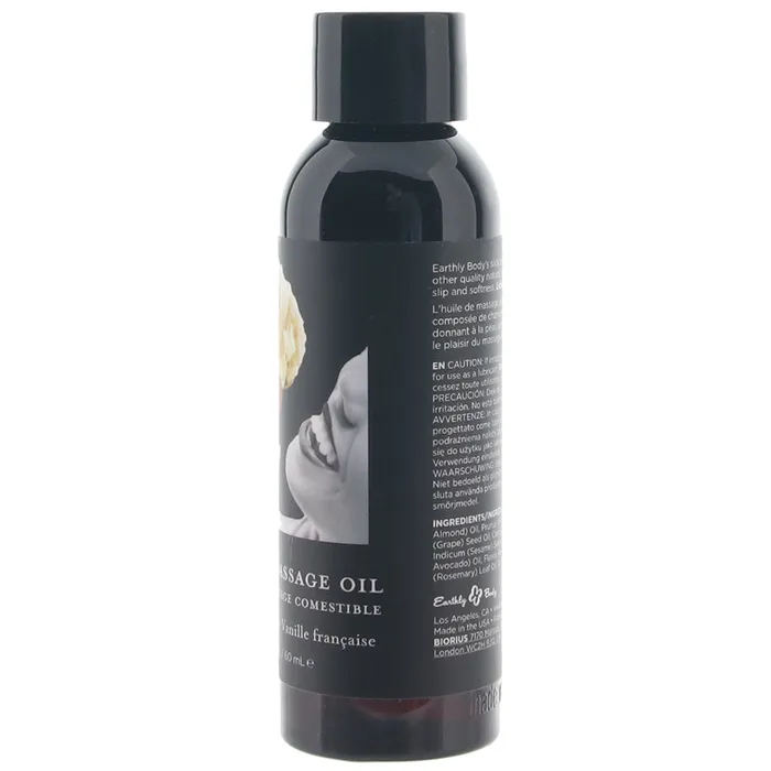 Edible Massage Oil 2oz60ml in Vanilla Earthly Body Couples