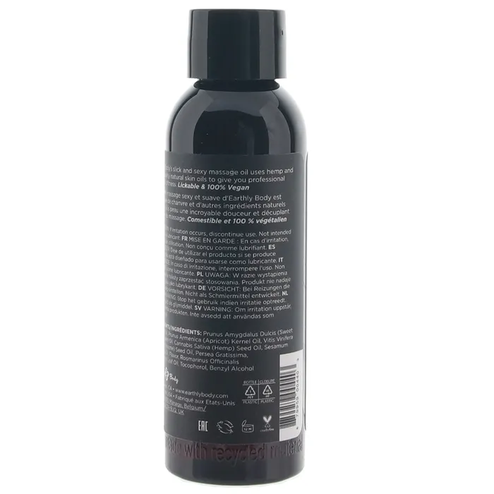 Edible Massage Oil 2oz60ml in Vanilla Earthly Body Couples