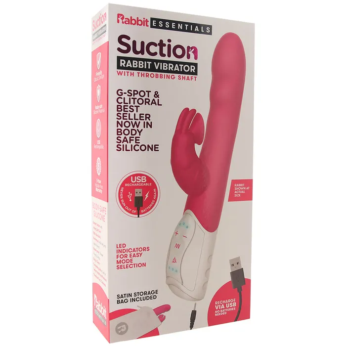 Electric Eel Silicone Suction Rabbit Vibe in Pink Vibrators