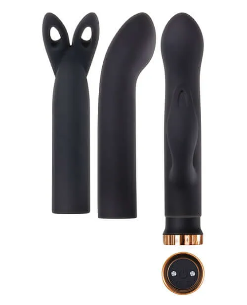 Evolved Novelties Four Play Vibrator Kit Black Four Exquisite Pleasure Experiences in One Vibrators