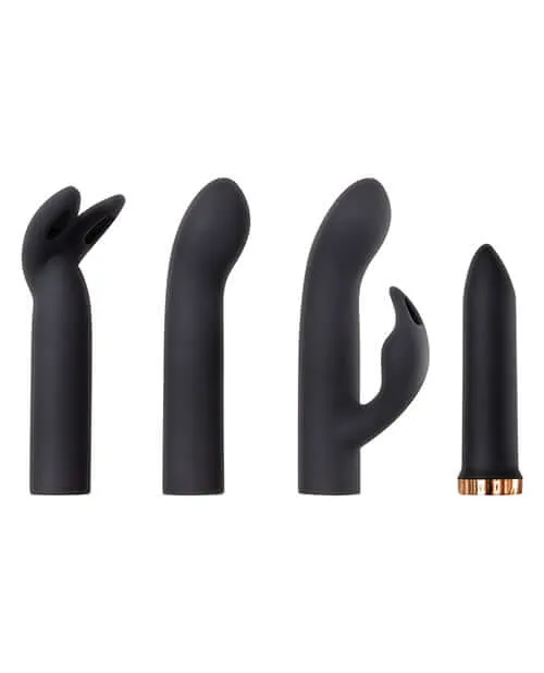 Evolved Novelties Four Play Vibrator Kit Black Four Exquisite Pleasure Experiences in One Vibrators