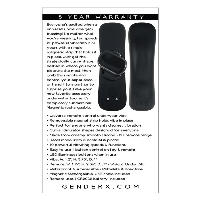 EVOLVED Vibrators Gender X Our Undie Vibe