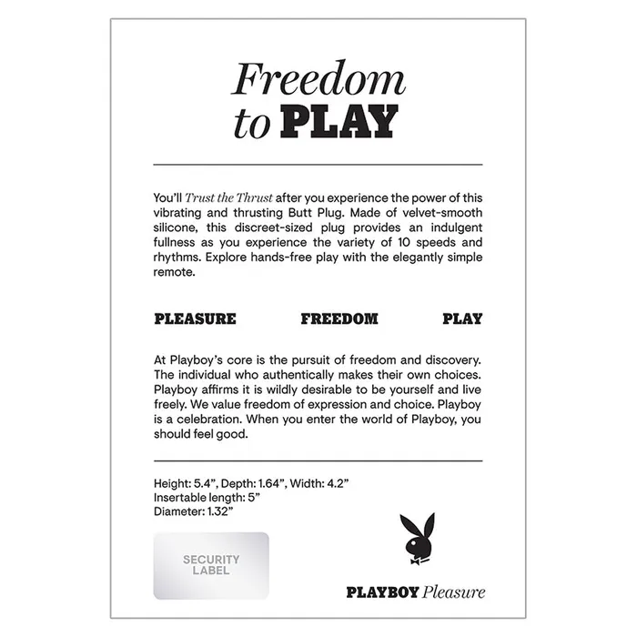 EVOLVED Vibrators Playboy Pleasure Trust The Thrust