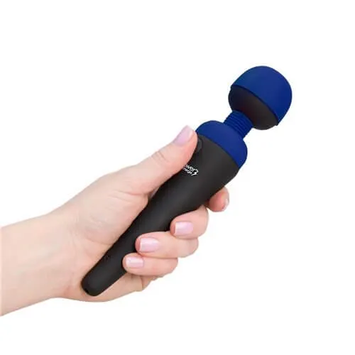Female Sex Toys BMS Enterprises Experience Blissful Pleasure with the Palm Power Massager in Blue Rechargeable and Waterproof