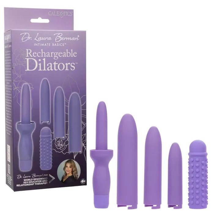 Female Sex Toys California Exotic Novelties Dr Laura Berman Rechargeable Dilator Set 4 Interlocking Sizes