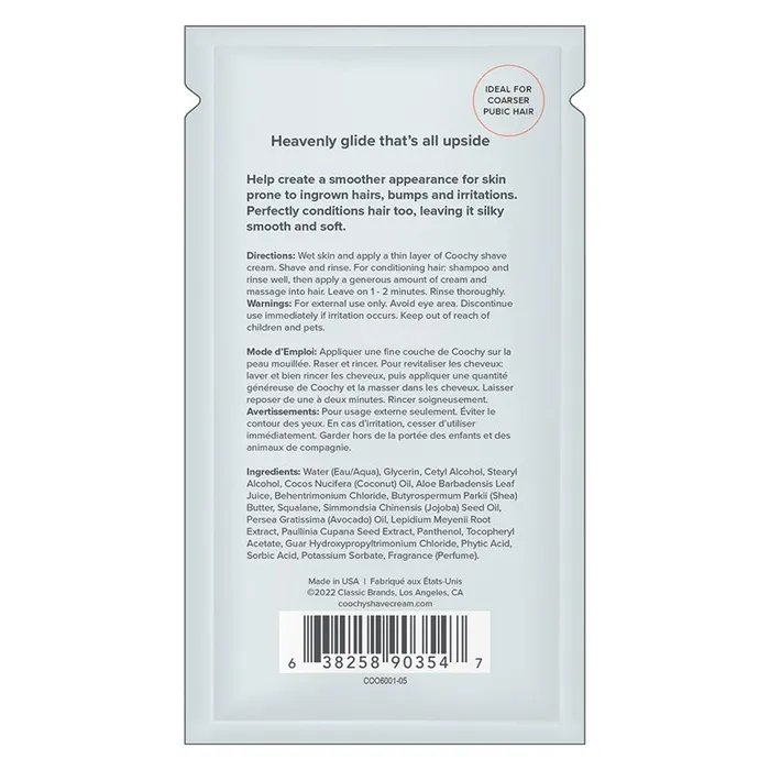 Female Sex Toys CLASSIC BRANDS Coochy Ultra Gogo Coco Hydrating Shave CreamMango Coconut 10ml Foil