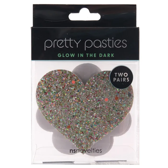 Female Sex Toys Pretty Pasties Heart Flower Glow In The Dark Set ns novelties