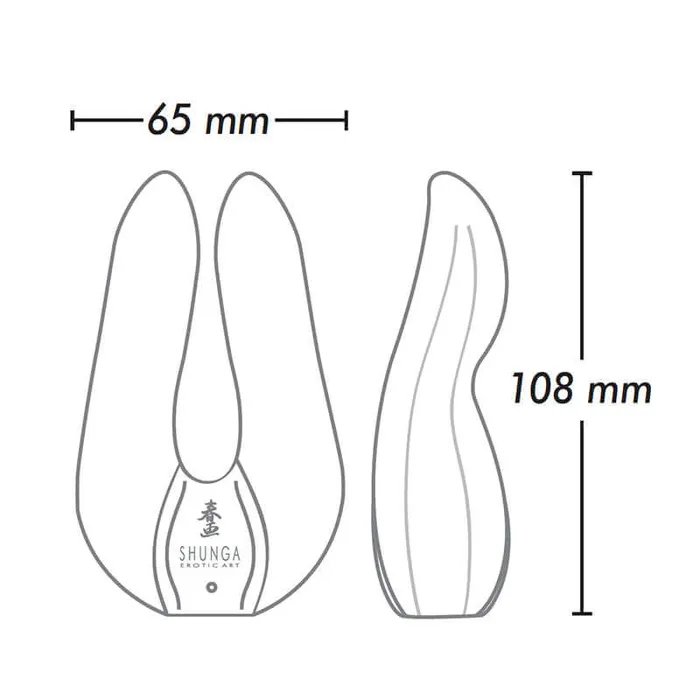 Female Sex Toys Shunga Shunga Aiko Intimate Massager Raspberry Dual Vibrator