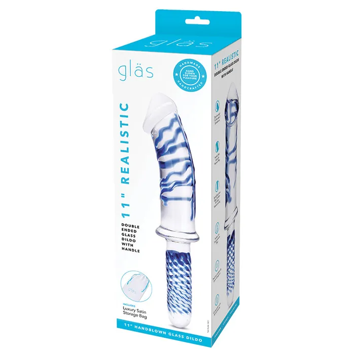Glas Realistic Double Ended Glass Dildo with Handle 11 ELECTRIC NOVELTIES Dildos Glas Realistic Double Ended Glass Dildo with Handle 11 ELECTRIC NOVELTIES Dildos