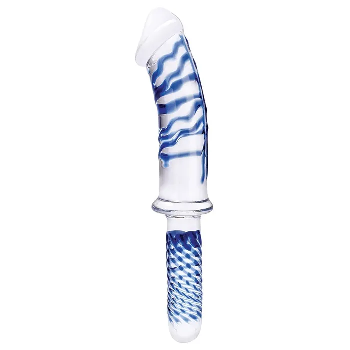 Glas Realistic Double Ended Glass Dildo with Handle 11 ELECTRIC NOVELTIES Dildos