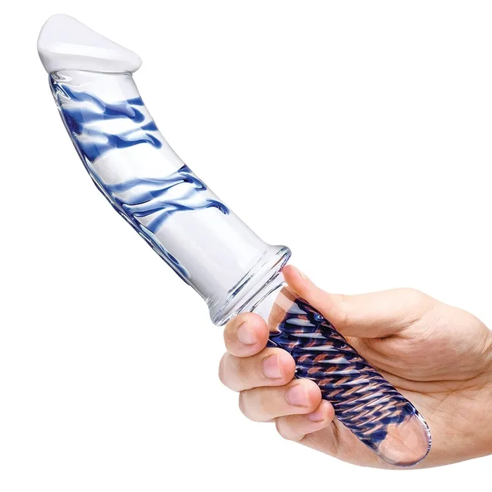 Glas Realistic Double Ended Glass Dildo with Handle 11 ELECTRIC NOVELTIES Dildos