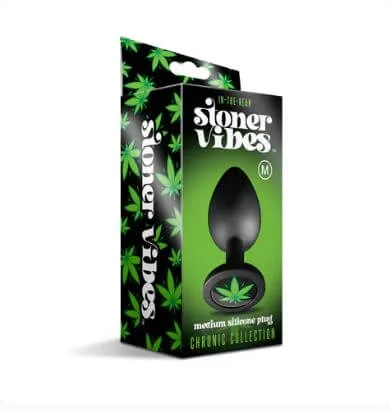 Global Novelties Male Sex Toys Stoner Vibes In The Rear Anal Plug Medium Size Smooth Silicone Butt Plug