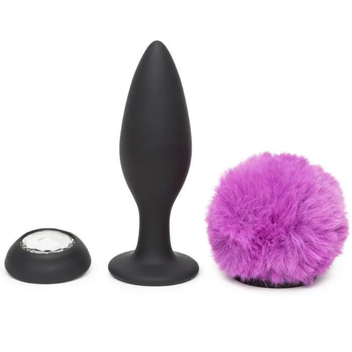 Happy Rabbit Large Vibrating Bunny Tail Butt Plug Love Honey Anal