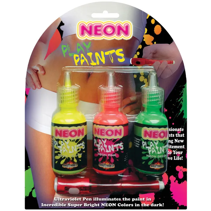 HOTT PRODUCTS Neon Body Paints 3pk Female Sex Toys