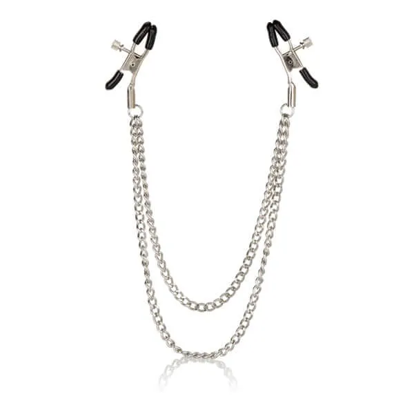 Indulge in Sensual Nipple Play with Tiered Nipple Clamps California Exotic Novelties Female Sex Toys