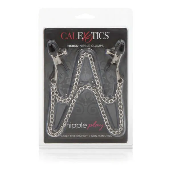Indulge in Sensual Nipple Play with Tiered Nipple Clamps California Exotic Novelties Female Sex Toys
