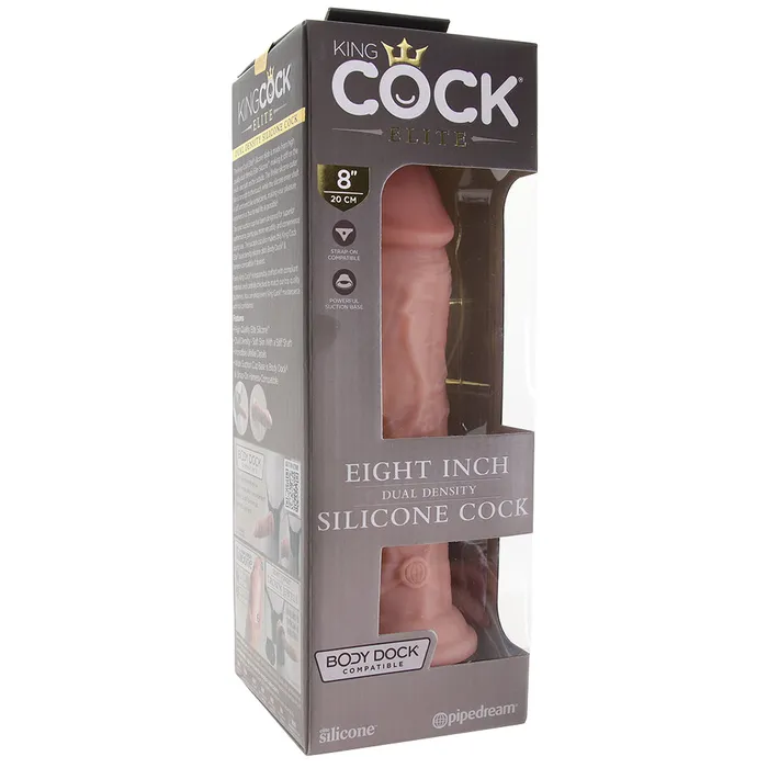 King Cock Elite Dual Density 8 Inch Silicone Cock in Light Pipedream Dildos King Cock Elite Dual Density 8 Inch Silicone Cock in Light Pipedream Dildos