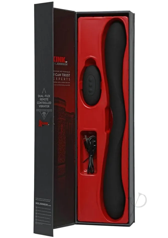 Kink DualFlex Silicone Vibrator with Remote Control DualEnded Pleasure for Solo and Partner Play Doc Johnson Enterprises Female Sex Toys