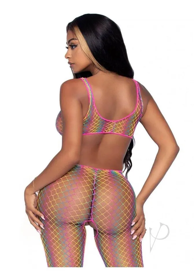 Leg Avenue Inc Bodystockings Playsuits Rainbow Net Footless Bodystocking Os Blk Leg Avenue Inc Bodystockings Playsuits Rainbow Net Footless Bodystocking Os Blk