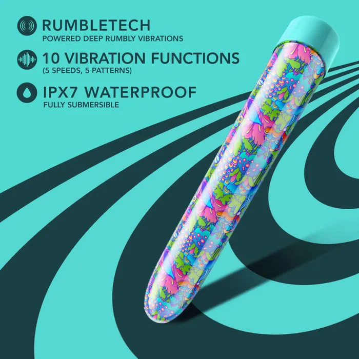 Limited Addiction Utopia 7Inch Rechargeable Vibe Explore Pleasures Paradise in Aqua Blush Novelties Vibrators