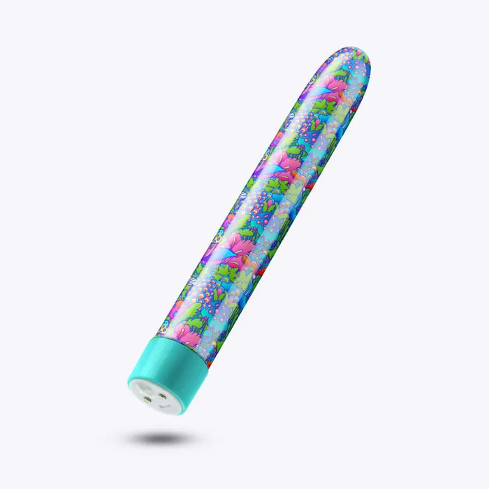Limited Addiction Utopia 7Inch Rechargeable Vibe Explore Pleasures Paradise in Aqua Blush Novelties Vibrators