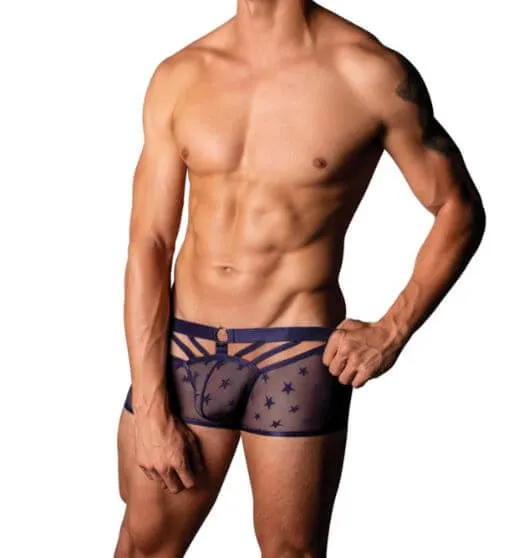 LOVE STAR SHORT W RING PURPLE LARGE Male Power Lingerie Vibrators