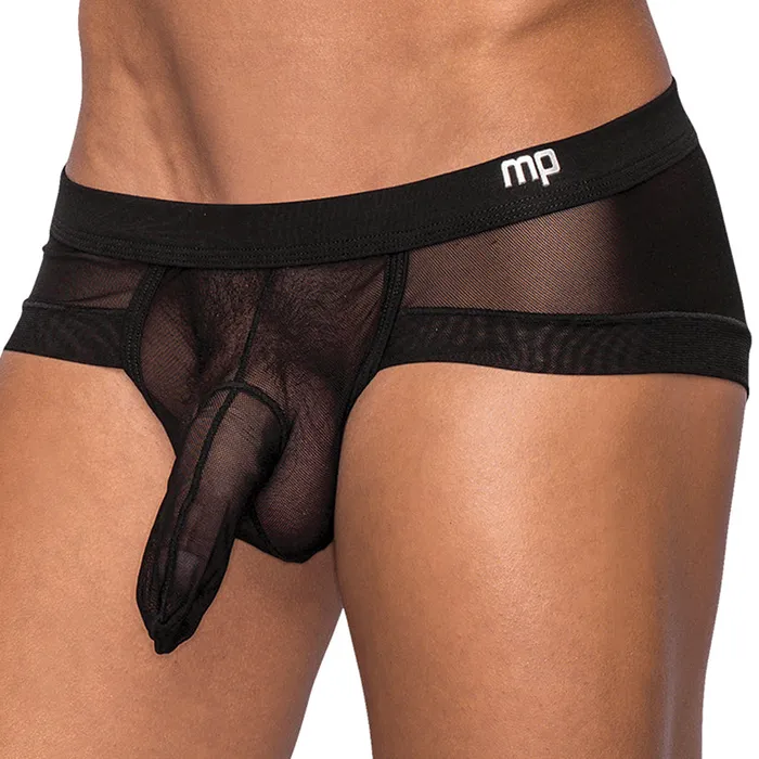Male Power Hoser Micro Mini Hose ShortBlack Medium Magic Silk Anal