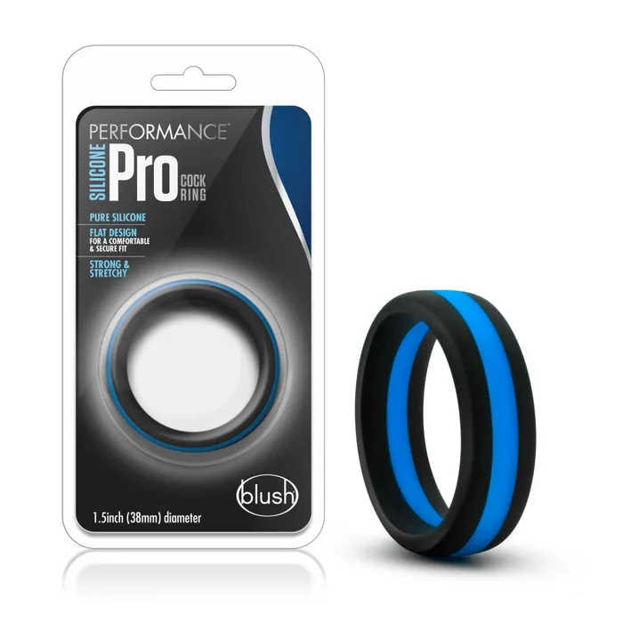 Male Sex Toys Blush Performance By Blush Pro Blue Black Penis Ring Made with Puria Silicone Male Sex Toys Blush Performance By Blush Pro Blue Black Penis Ring Made with Puria Silicone