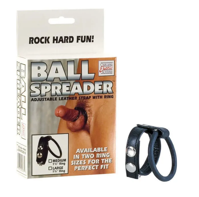 Male Sex Toys California Exotic Novelties Leather Ball Spreader Large