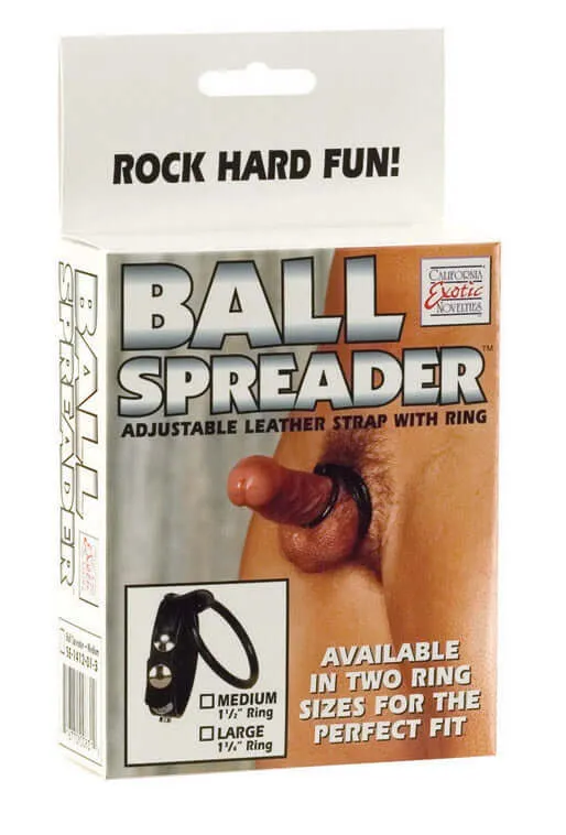Male Sex Toys California Exotic Novelties Leather Ball Spreader Large