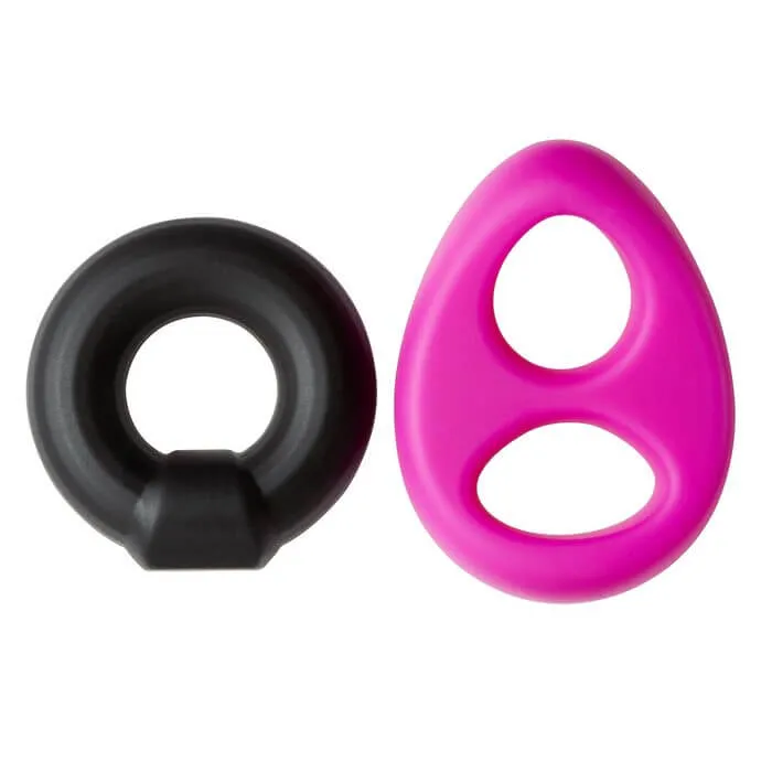 Male Sex Toys Cloud 9 Novelties PRO SENSUAL SILICONE TEAR DROP RING DONUT SLING 2 PACK