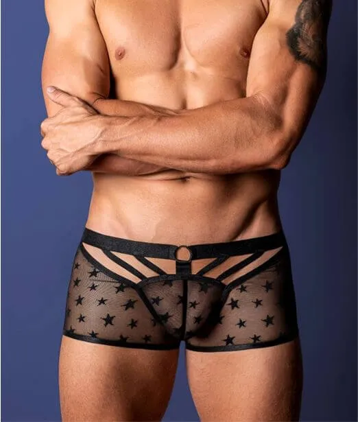 Male Sex Toys Male Power Lingerie Love Star Male Short with Ring Black Large Male Power Lingerie Male Sex Toys Male Power Lingerie Love Star Male Short with Ring Black Large Male Power Lingerie