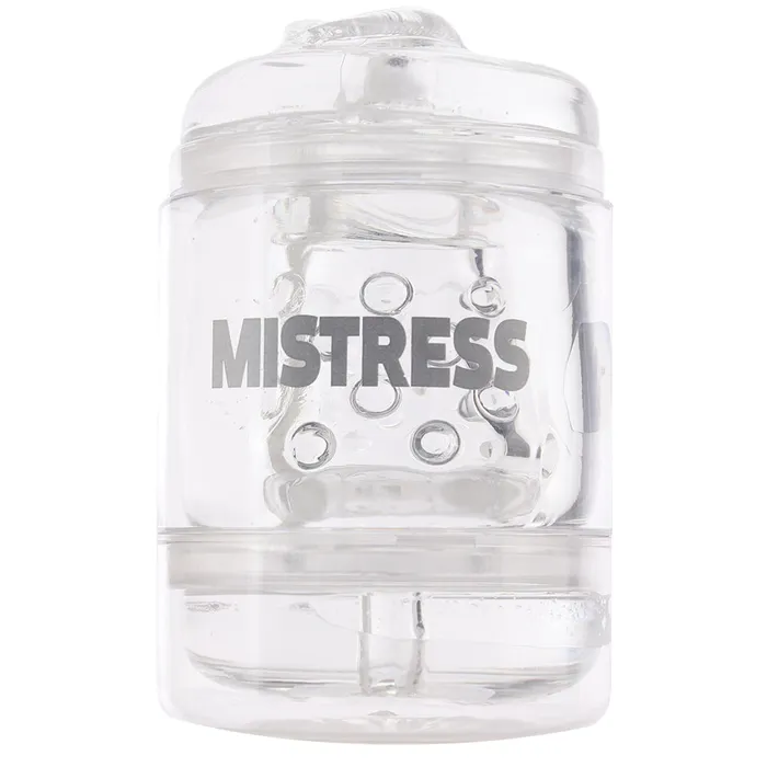 Male Sex Toys Mistress Double Shot Pussy Ass Stroker in Clear XR Brands