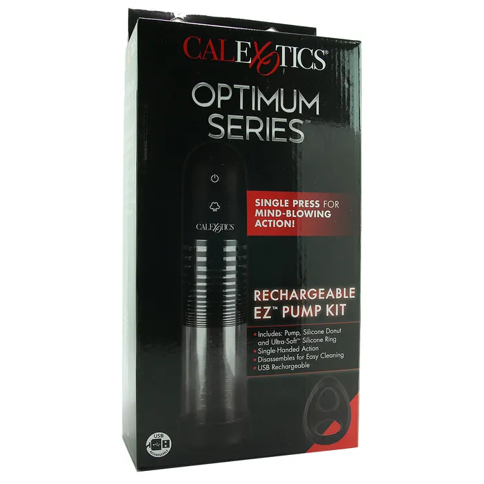 Male Sex Toys Optimum Series Rechargeable EZ Pump Kit CalExotics Male Sex Toys Optimum Series Rechargeable EZ Pump Kit CalExotics