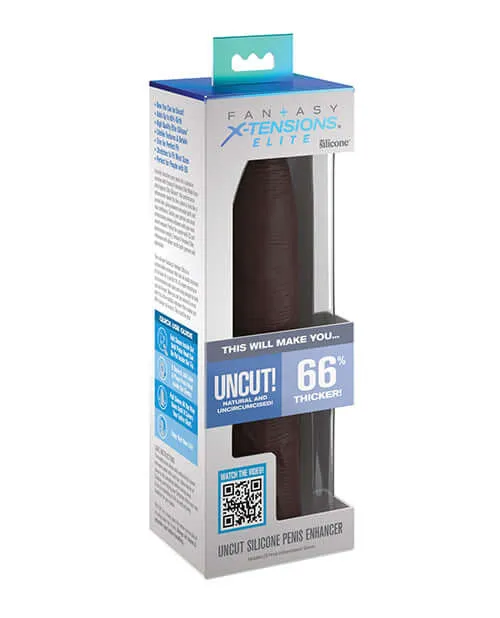 Male Sex Toys Pipedream Products Fantasy XTensions Elite Uncut 7 Inch Sleeve Brown Realistic Silicone Enhancement Male Sex Toys Pipedream Products Fantasy XTensions Elite Uncut 7 Inch Sleeve Brown Realistic Silicone Enhancement