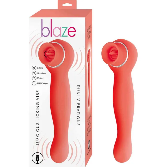 Nasstoys Blaze Lucious Licker Vibe Coral DualEnded Licking Vibrating Massager Female Sex Toys Nasstoys Blaze Lucious Licker Vibe Coral DualEnded Licking Vibrating Massager Female Sex Toys