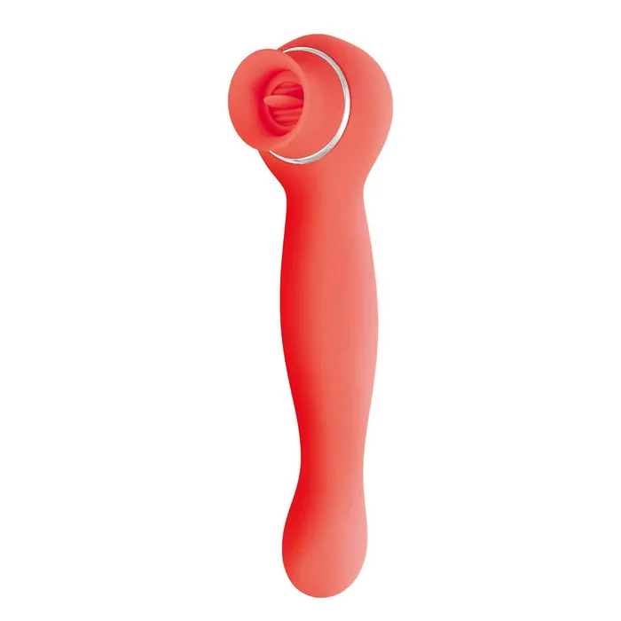 Nasstoys Blaze Lucious Licker Vibe Coral DualEnded Licking Vibrating Massager Female Sex Toys