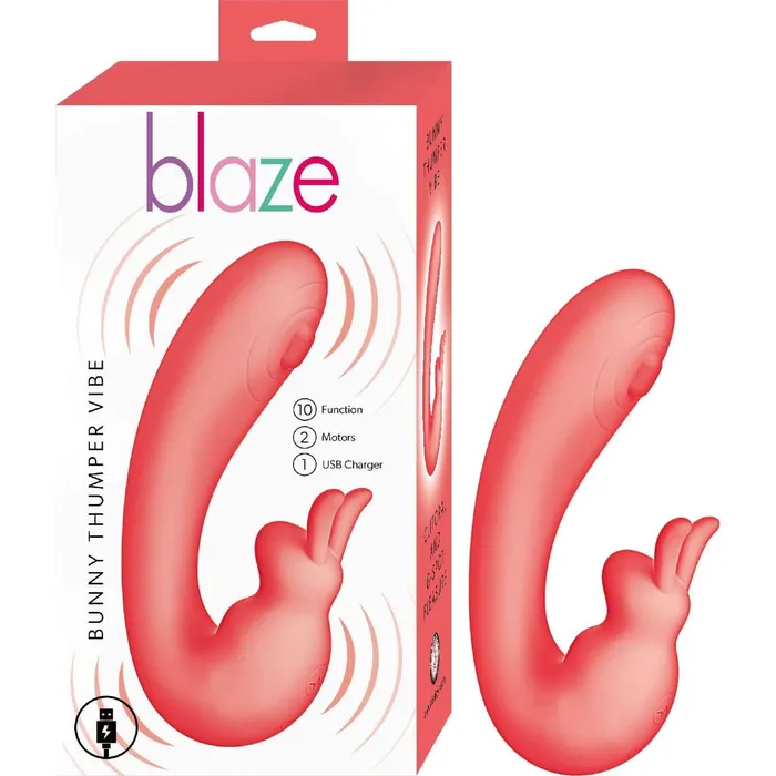 Nasstoys Female Sex Toys Blaze Bunny Thumper Vibe Coral Dual Stimulator with Fluttery Ears Thumper Pad Nasstoys Female Sex Toys Blaze Bunny Thumper Vibe Coral Dual Stimulator with Fluttery Ears Thumper Pad