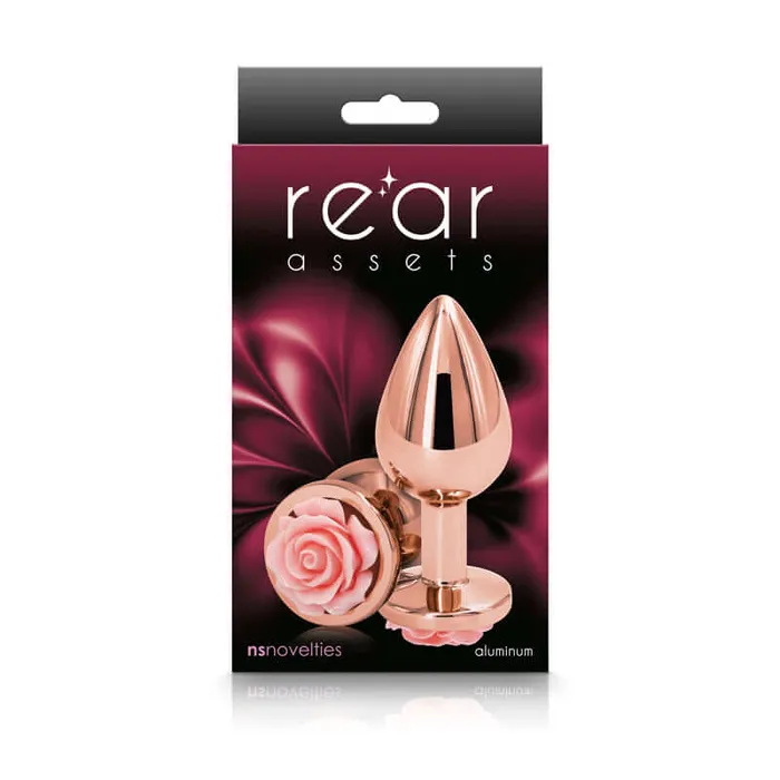 NS Novelties Rear Assets Rose Medium Butt Plug Pink Anal