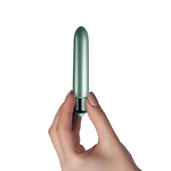 Rocks Off Vibrators Touch of Velvet Peacock Petals Bullet Vibrator 354Inch Precision Stimulation 10 Functions