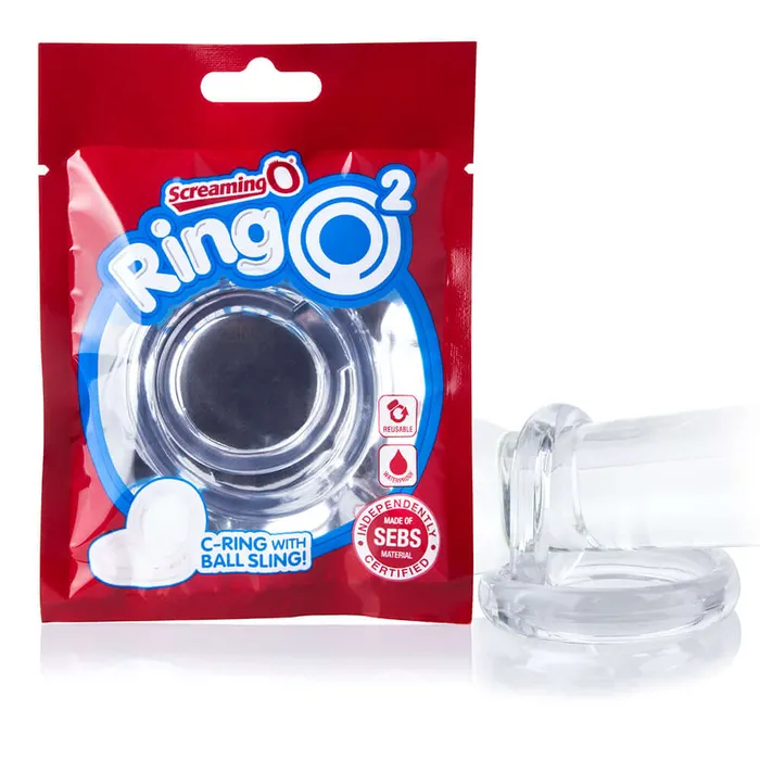 Screaming O Male Sex Toys Screaming O Ring O2 Clear Double Erection Ring with Testicle Support Screaming O Male Sex Toys Screaming O Ring O2 Clear Double Erection Ring with Testicle Support