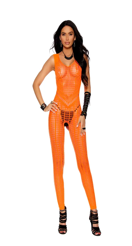 Short Sleeve Bodystocking Neon Orange OS Elegant Moments Elegant Moments Lingerie Male Sex Toys Short Sleeve Bodystocking Neon Orange OS Elegant Moments Elegant Moments Lingerie Male Sex Toys