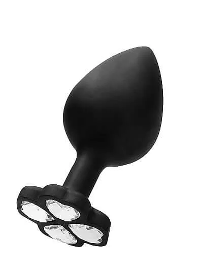 SHOTS AMERICA Anal Large Lucky Diamond Butt Plug Black