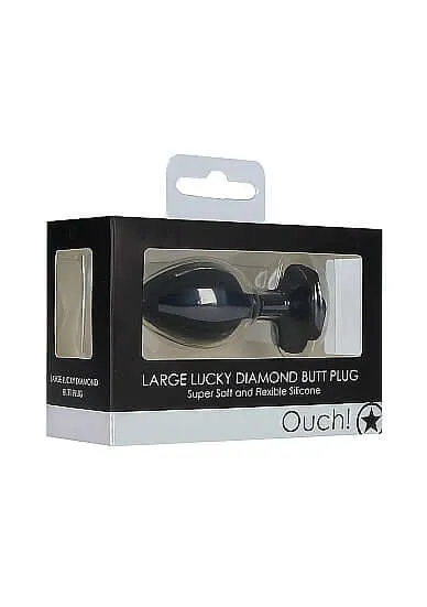 SHOTS AMERICA Anal Large Lucky Diamond Butt Plug Black