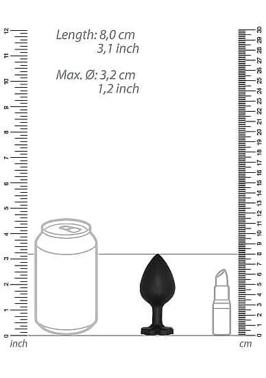 SHOTS AMERICA Anal Large Lucky Diamond Butt Plug Black