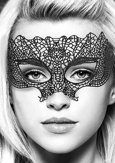 SHOTS AMERICA Couples Ouch Black and White Bondage line Lace Eye Mask Princess SHOTS AMERICA Couples Ouch Black and White Bondage line Lace Eye Mask Princess