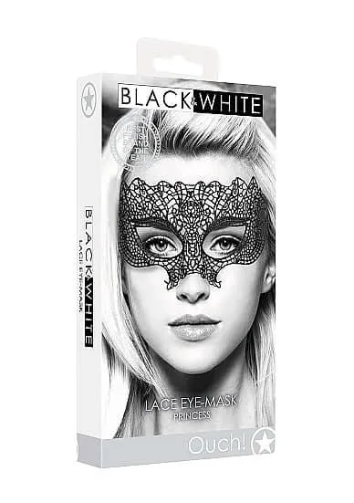 SHOTS AMERICA Couples Ouch Black and White Bondage line Lace Eye Mask Princess